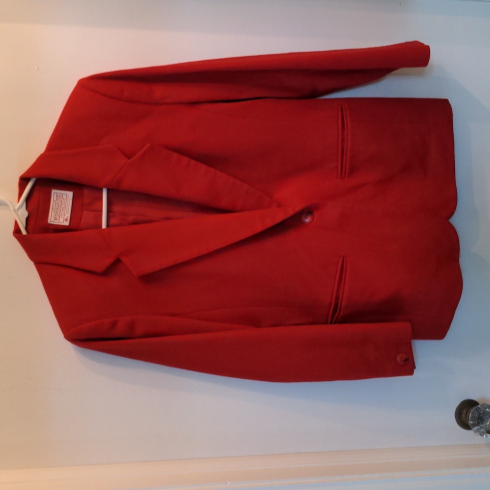 Bright Red Wool Sports Jacket